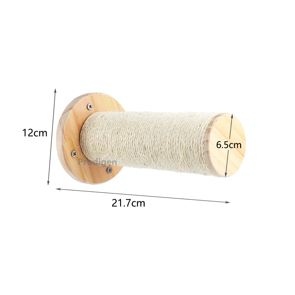 Cat Tree Wall Mounted Cat Climbing Wood Shelves Cat Jumping Platform or Hammock with Stairway for Kitten Playground Furniture