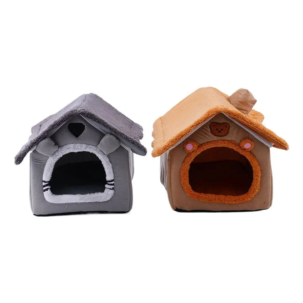 Foldable Dog House Kennel Bed Mat For Small Medium Dogs Cats Winter Warm Cat Bed Nest Pet Products Basket Pets Puppy Cave Sofa