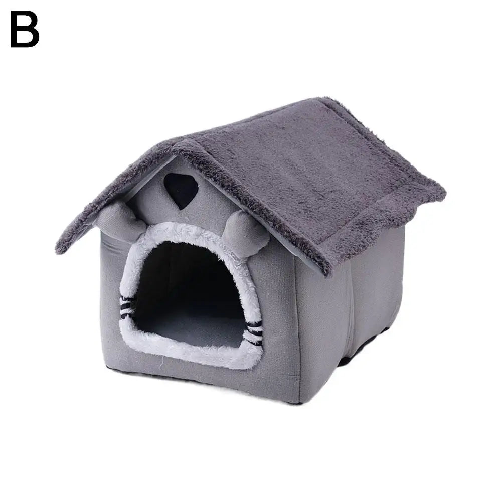 Foldable Dog House Kennel Bed Mat For Small Medium Dogs Cats Winter Warm Cat Bed Nest Pet Products Basket Pets Puppy Cave Sofa
