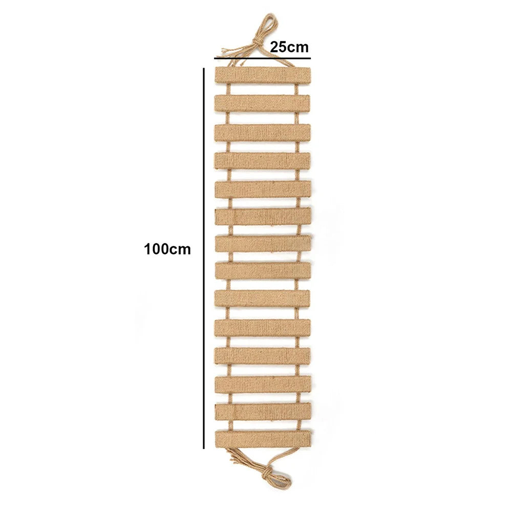 Cat Climbing Frame Bridge Cat Ladder Sisal Rope Wooden Cat Tree Tower Use for Cage Climber Scratching Post Pet Furniture Toys