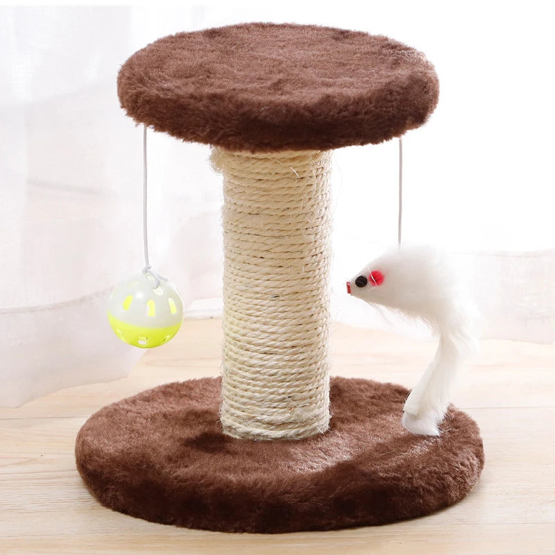 Indoor Cat Scratching Post Sisal Cat Scratcher Interactive pet toys for Cats Kitten Playing Toys Cat Tree Toys Pet Supplies