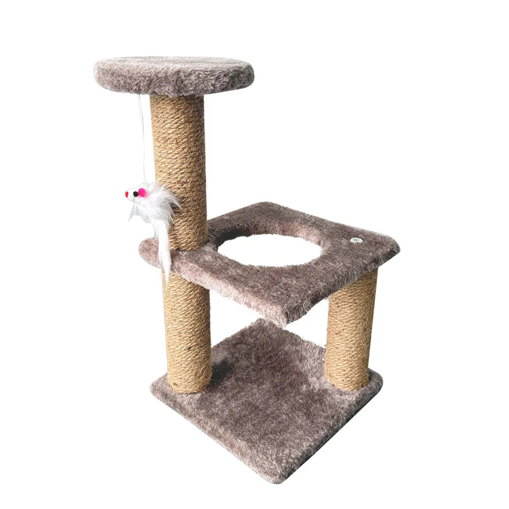 Small Cat Tree With Sisal Scratching Pole Interactive Toys for Indoor Cats Scratching Post Easy Installation Tower for Small Cat