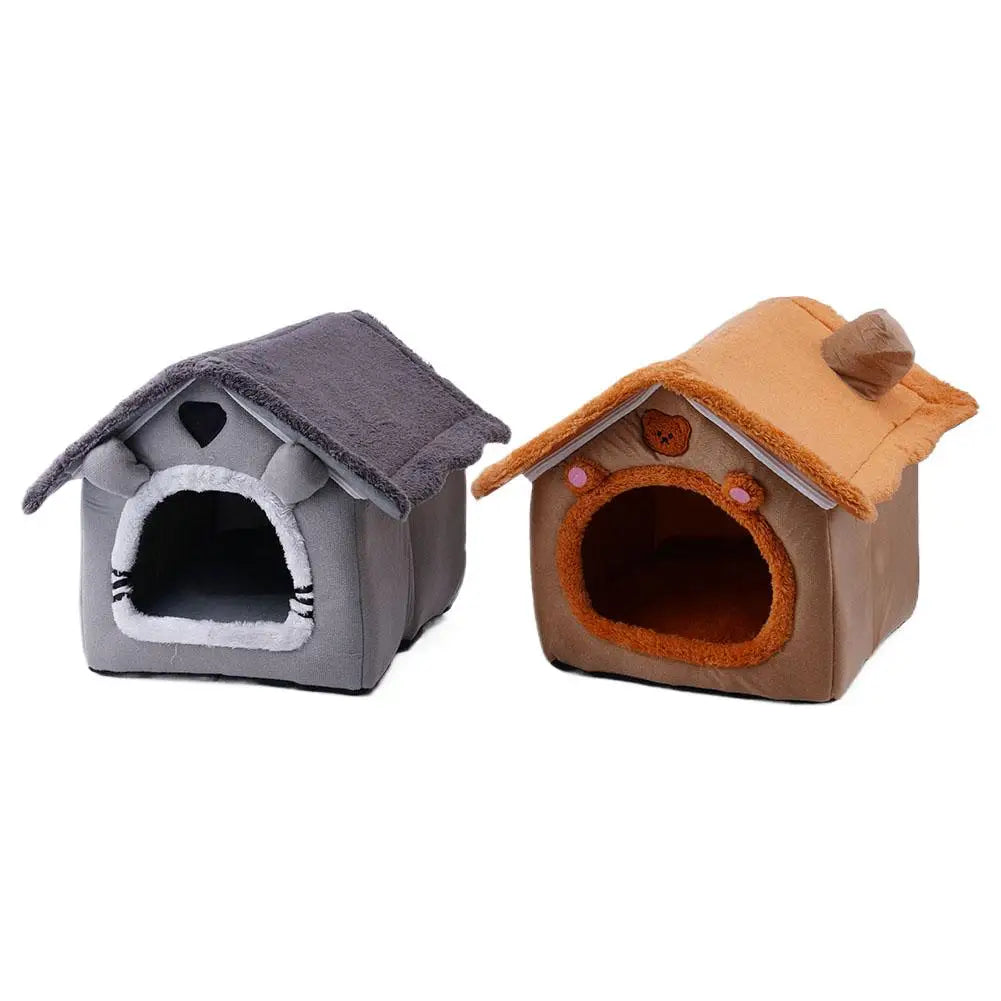 Foldable Dog House Kennel Bed Mat For Small Medium Dogs Cats Winter Warm Cat Bed Nest Pet Products Basket Pets Puppy Cave Sofa
