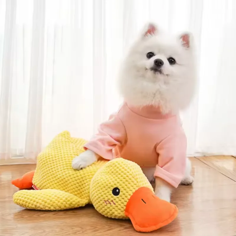 Dog Toy Stomping Duck Bite Resistant Grinding Teeth Cleaning Large Dog Interactive Entertainment Puppy Boredom Pet Plush Toy