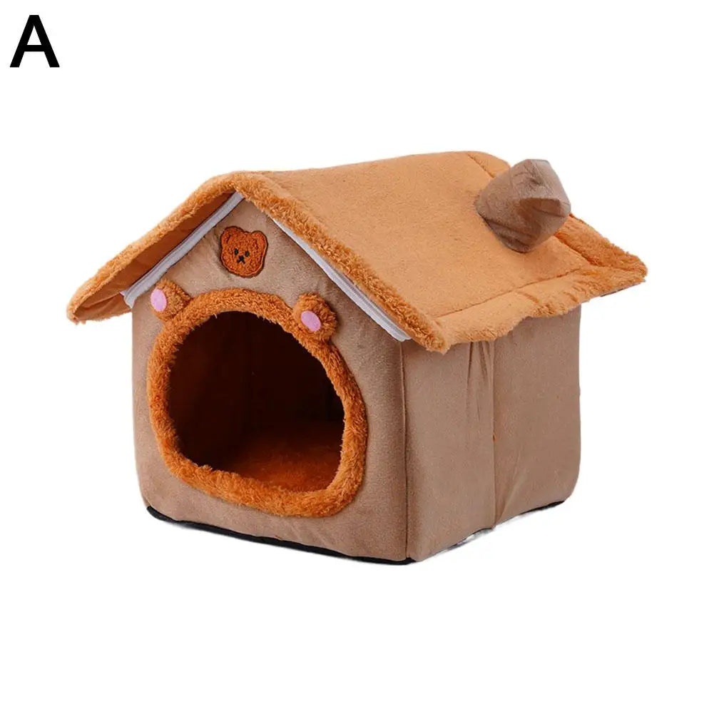Foldable Dog House Kennel Bed Mat For Small Medium Dogs Cats Winter Warm Cat Bed Nest Pet Products Basket Pets Puppy Cave Sofa