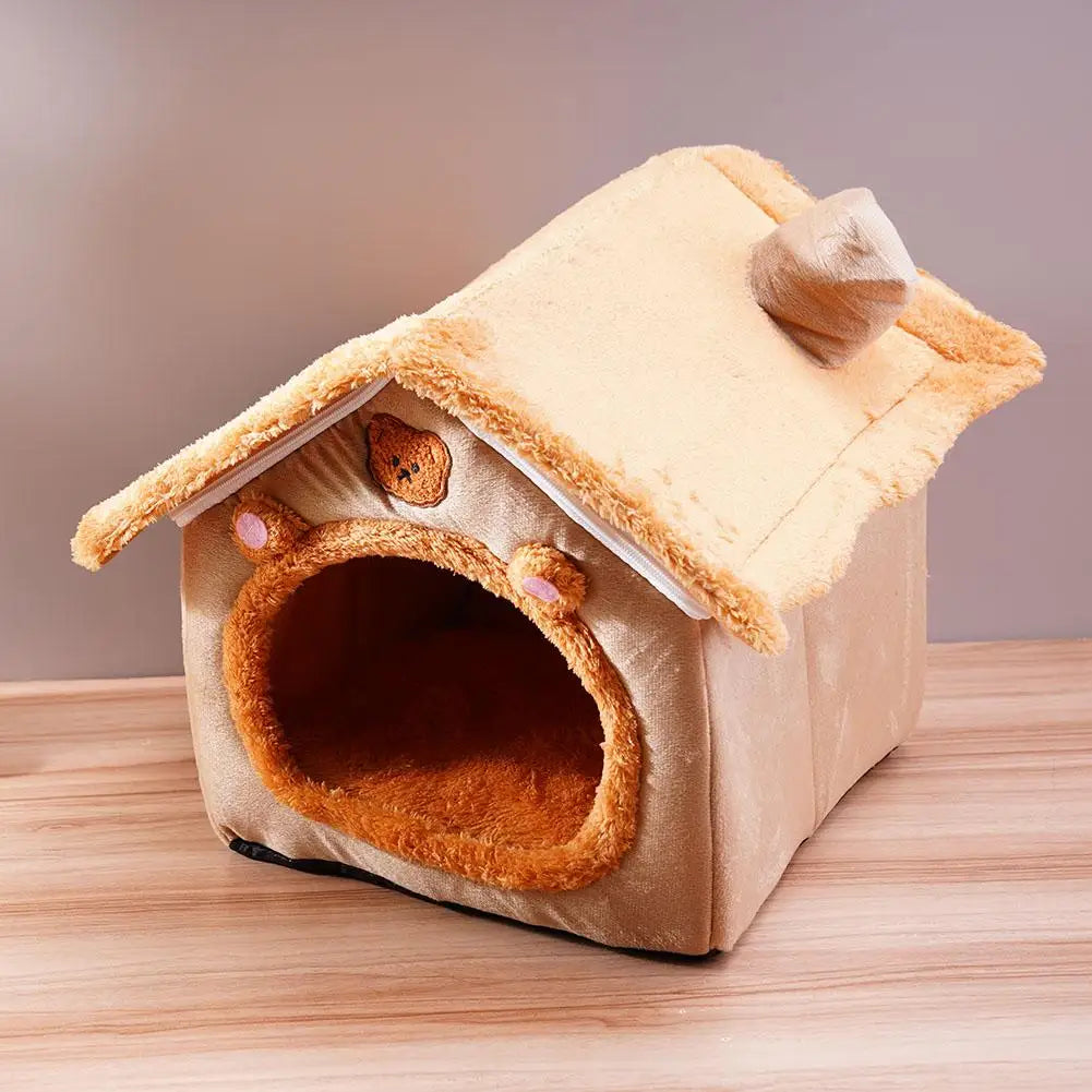 Foldable Dog House Kennel Bed Mat For Small Medium Dogs Cats Winter Warm Cat Bed Nest Pet Products Basket Pets Puppy Cave Sofa