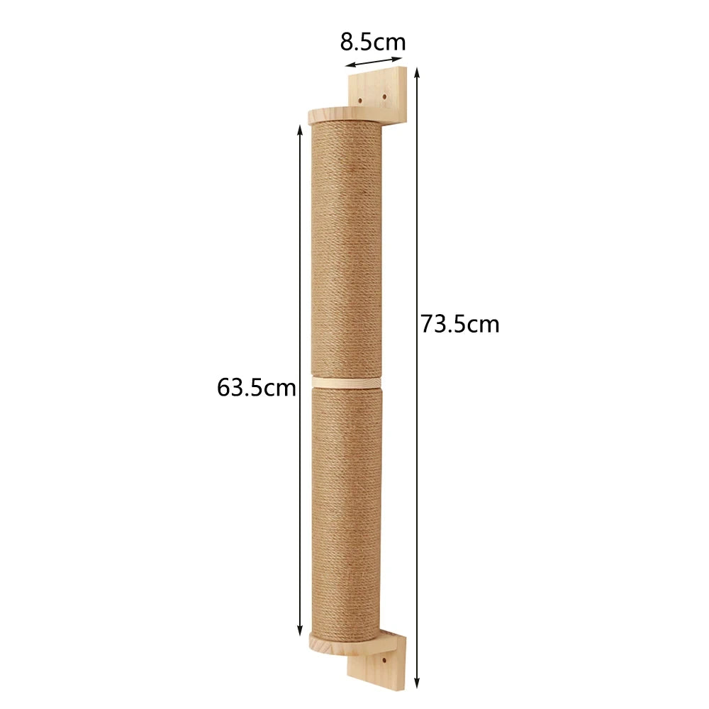 Cat Tree Wall Mounted Cat Climbing Wood Shelves Cat Jumping Platform or Hammock with Stairway for Kitten Playground Furniture