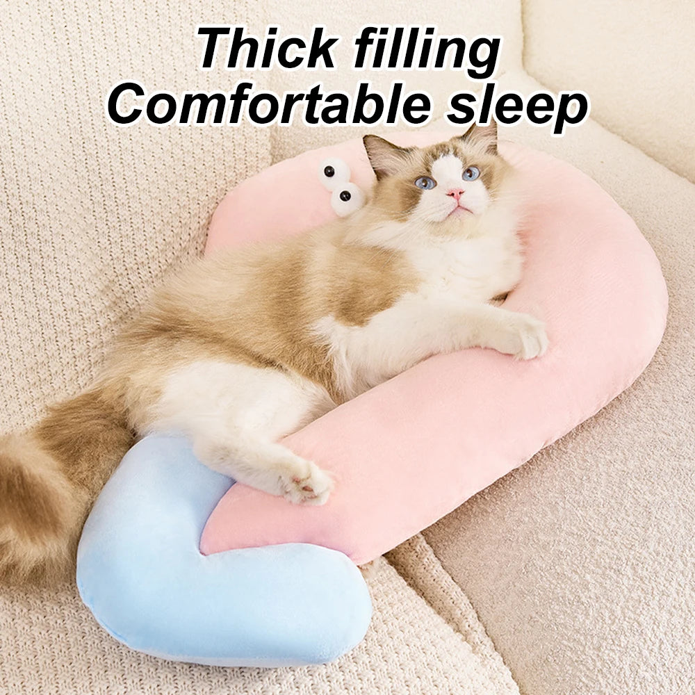 1 PC Pet Little Pillow U-Shaped Neck Protector Deep Sleep for Puppy Kitten Pillow Dog Cat Headrest Sleeping Pillow Pet Supplies