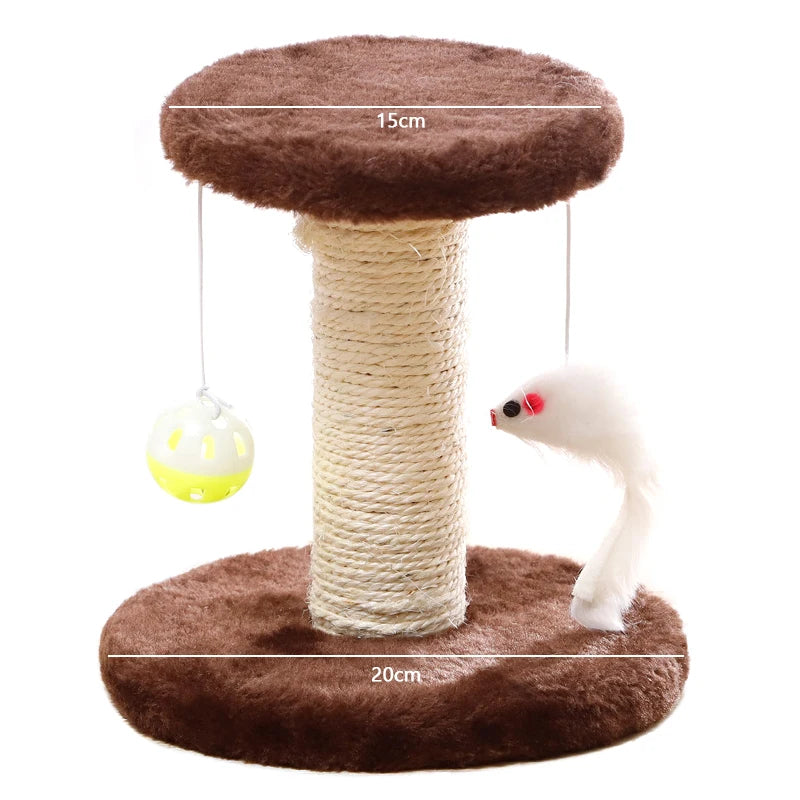Indoor Cat Scratching Post Sisal Cat Scratcher Interactive pet toys for Cats Kitten Playing Toys Cat Tree Toys Pet Supplies