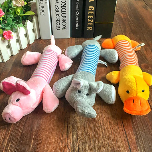 Pet Dog Toy Squeak Plush Toy For Dogs Supplies Fit for All Puppy Pet Sound Toy Funny Durable Chew Molar  Cute Toy Pets Supplies