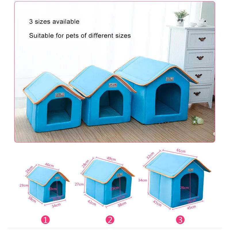 Pet House Foldable Bed With Mat