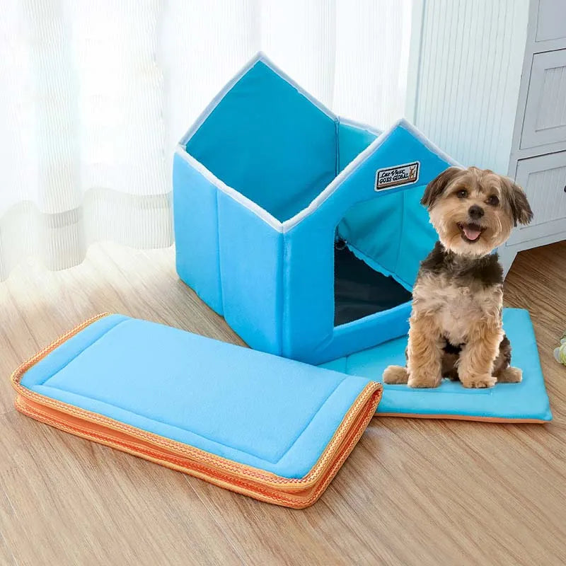 Pet House Foldable Bed With Mat