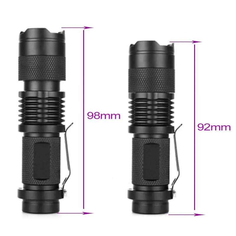 UV LED Portable Flashlight 395nm Black Light Wavelength Violet Flashlight Pet Urine Scorpion Feminine Hygiene Detector Torch