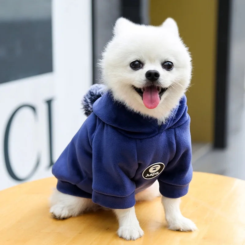 Pet Dog Cat  Clothes Fleece Hooded Hairball Coat Jacket Winter Kitty Small Medium Dogs Cats Cool Pajamas Chihuahua