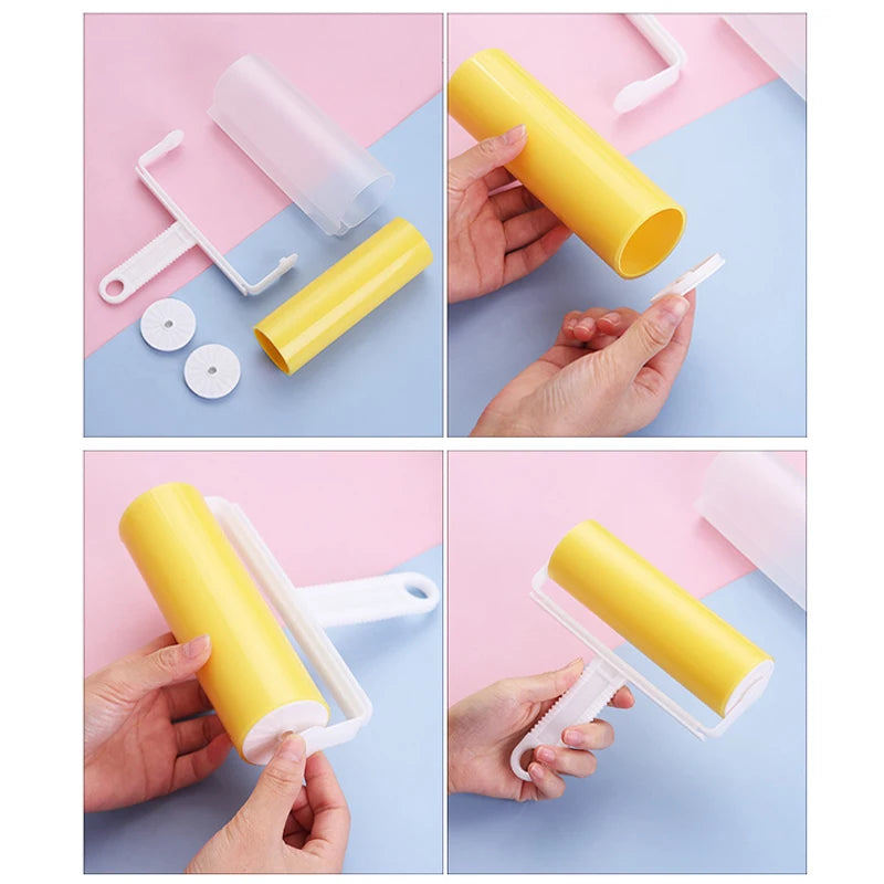 Large High Quality Washable Reusable Household Cleaning Remover Portable Hair Rolle Clothes Hair Pet Hair Sticky Roller