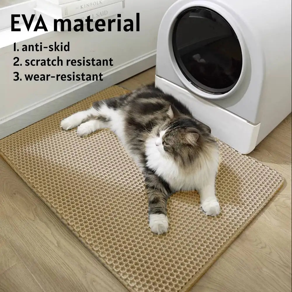 Double Layer EVA Cat Litter Pad Large Waterproof Non-slip Sand Basin Filter Kitten Dog Washable Easy Cleaning Pet Accessories