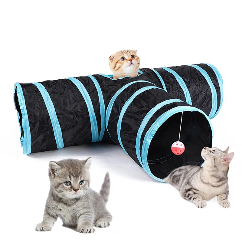 Cat Tunnel Foldable Cat Tunnel Pet Supplies Cat S T Y Pass Play Tunnel   Cat Toy Breathable Drill Barrel for Indoor loud paper