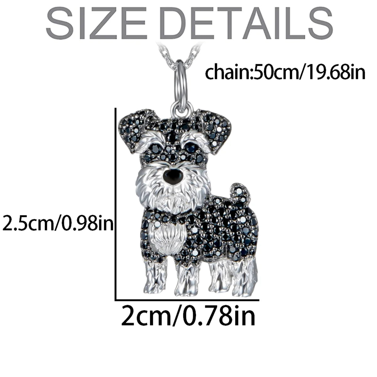 Exquisite and Cute Schnauzer Dog Pendant Necklace for Women Elegant Pet Puppy Jewelry Animal Accessories Dog Lovers Gift