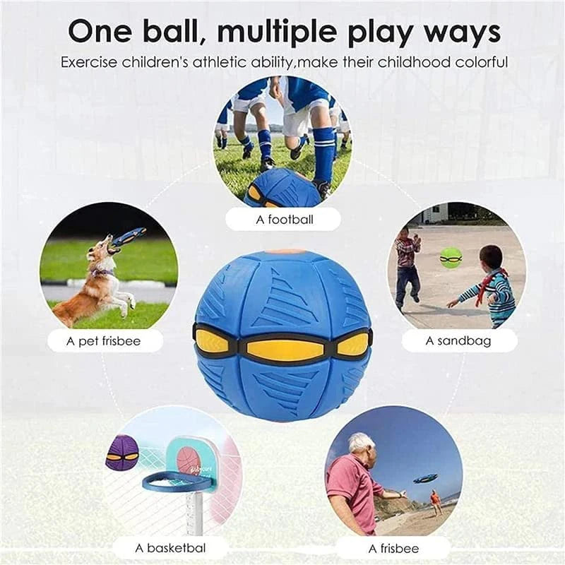 Pet Magic UFO Ball Dog Treading Ball Foot Treading Ball Light Deformation Vent Ball To Decompress Parent-Child Interaction