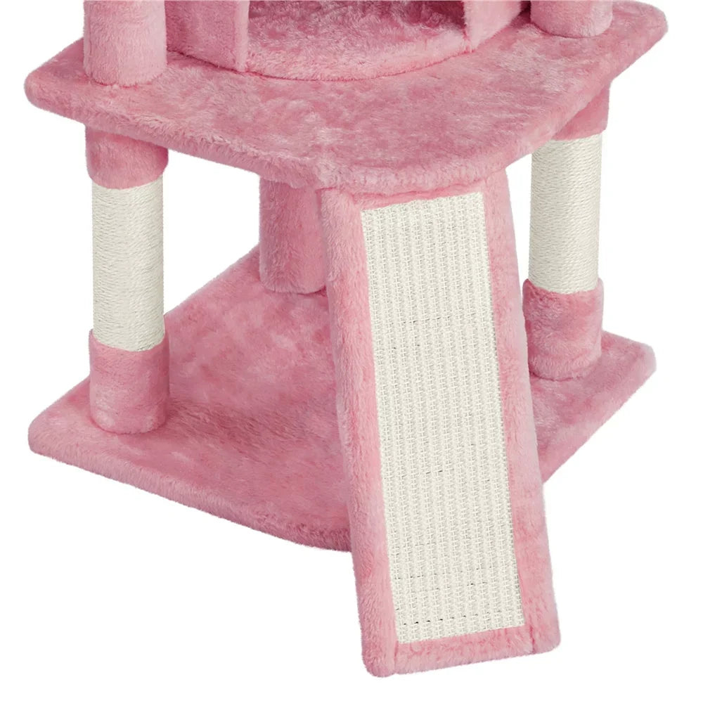 42'' Cat Tree Cat Tower with Condo & Basket Perch Platform