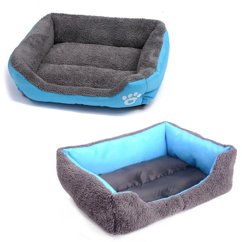 Large Pet Cat Dog Bed Square Plush Kennel Summer Washable Cat Mat Waterproof Mattress Pet Cushion Medium Large Dogs Pet Supplies