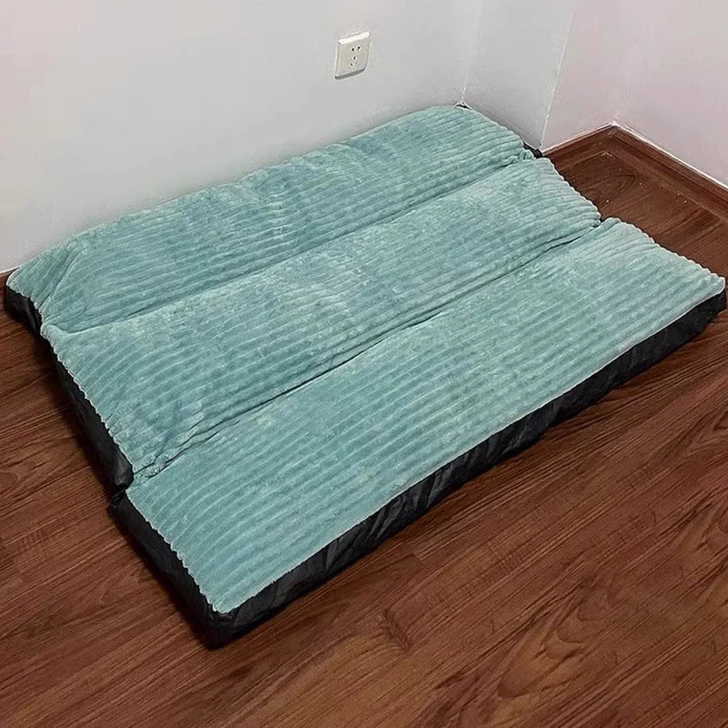 Large Dog Bed Warm Corduroy Pet Kennel Soft Thicken Dog Sleeping Mat Non-slip Detachable Oversize Dogs Sofa Pet Supplies