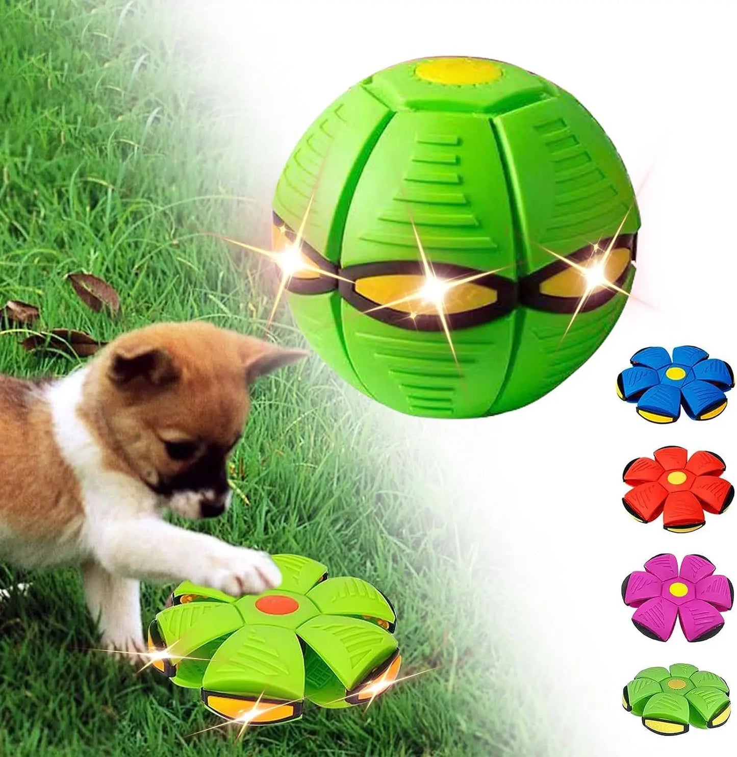 Pet Magic UFO Ball Dog Treading Ball Foot Treading Ball Light Deformation Vent Ball To Decompress Parent-Child Interaction