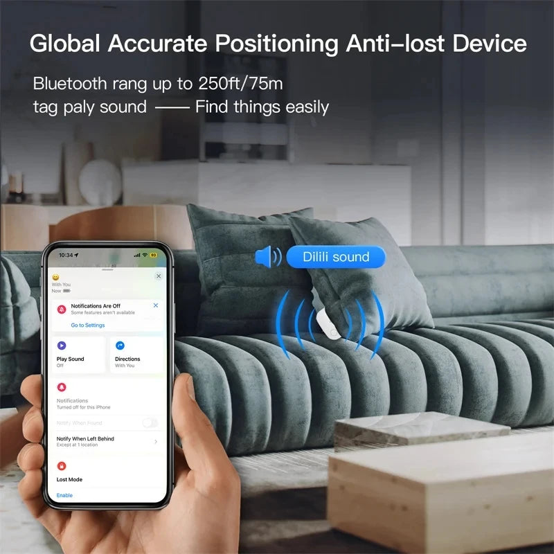 Smart GPS Tracker Work with Apple Find My APP ITag Anti Lost Reminder Device MFI Rated Locator Car Key Pet Kids Finder Pk Airtag