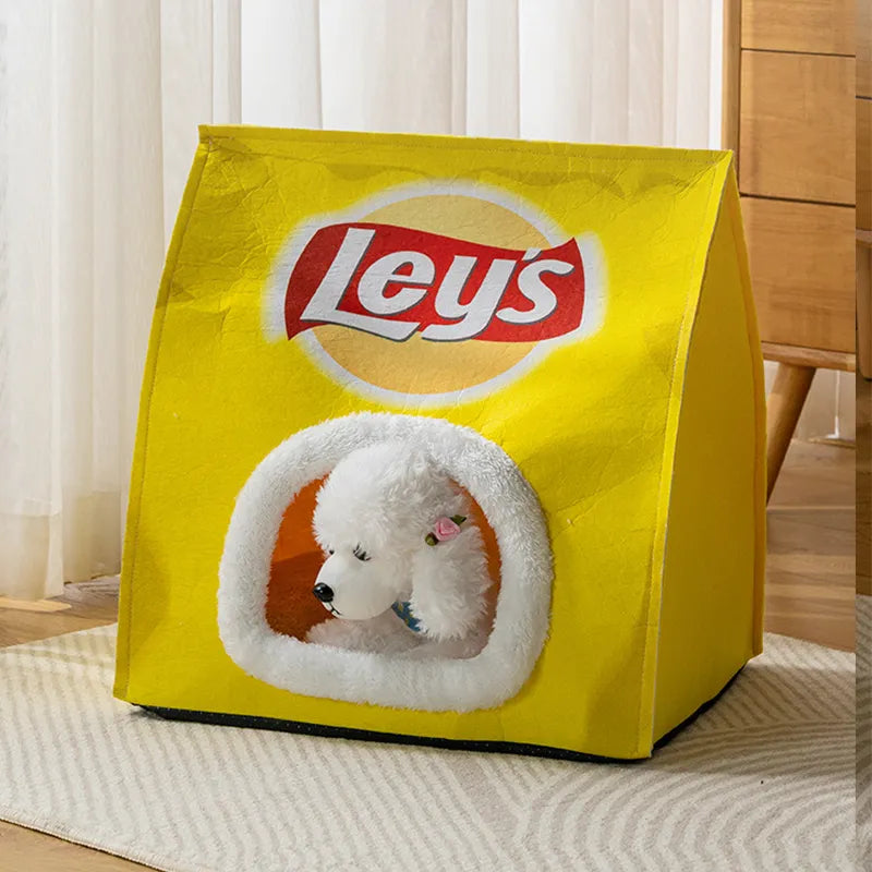 Potato Chip Bag Deep Sleep Cat/Dog Bed Foldable Bed