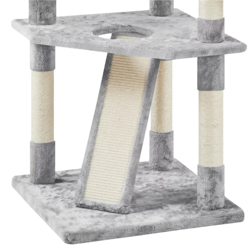 79" Multilevel Cat Tree Tower with Scratching Posts