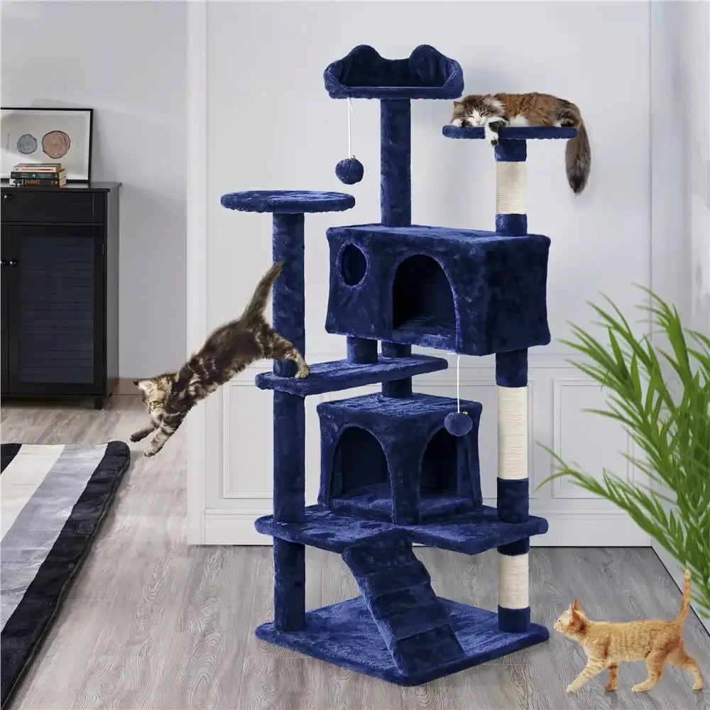 Double Condo Cat Tree with Scratching Post