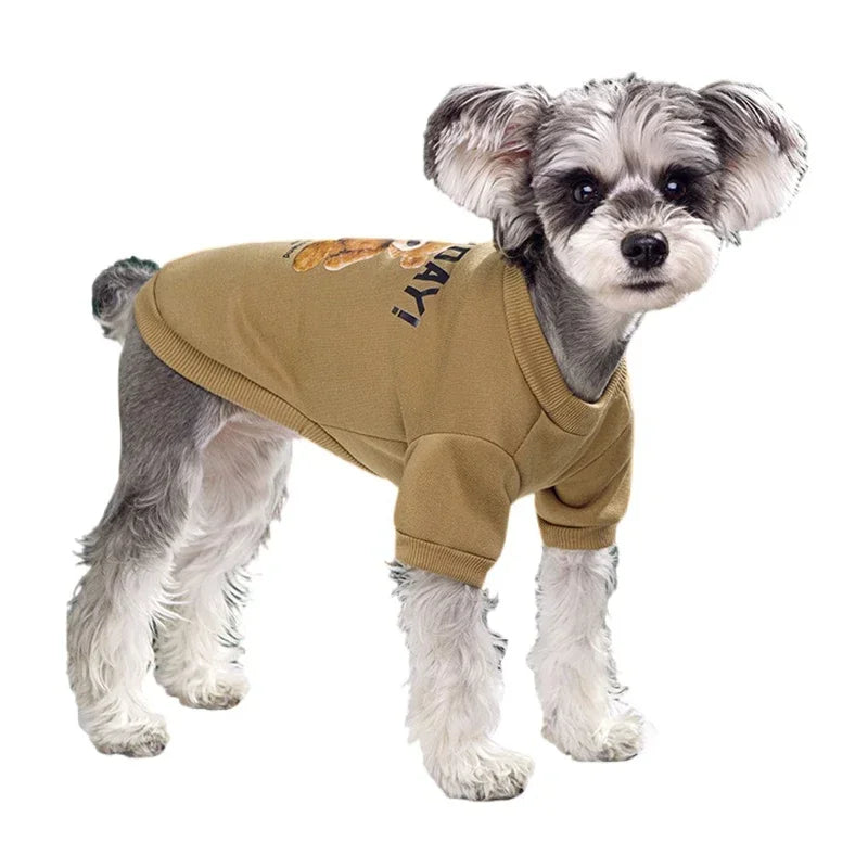 Dogs Winter Cute Clothes Puppy Warm Pullover Sweatshirt Bear Pattern Pet Jacket for Small Medium Dog Cat Coats Chihuahua Costume