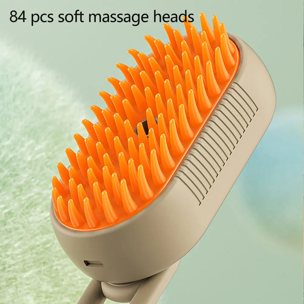 Cat Dog Pet Grooming Comb with Electric Spray Water Steam Soft Silicone Brush Kitten Pet Bath Brush Massage Pet Hair Remover