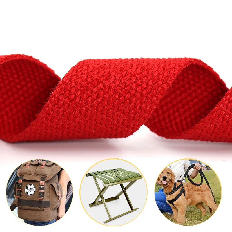 5M Cotton Webbing Suspenders Craft Supplies DIY Decorative Sewing Fabric Crafts Nylon Webbing Pet Rope Backpack  Accessories