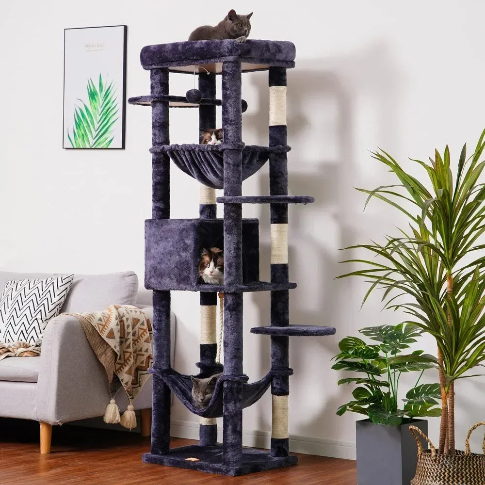 69 inches XXL Cat Tower for Indoor Cats, for Large Cats 20 lbs Heavy Duty