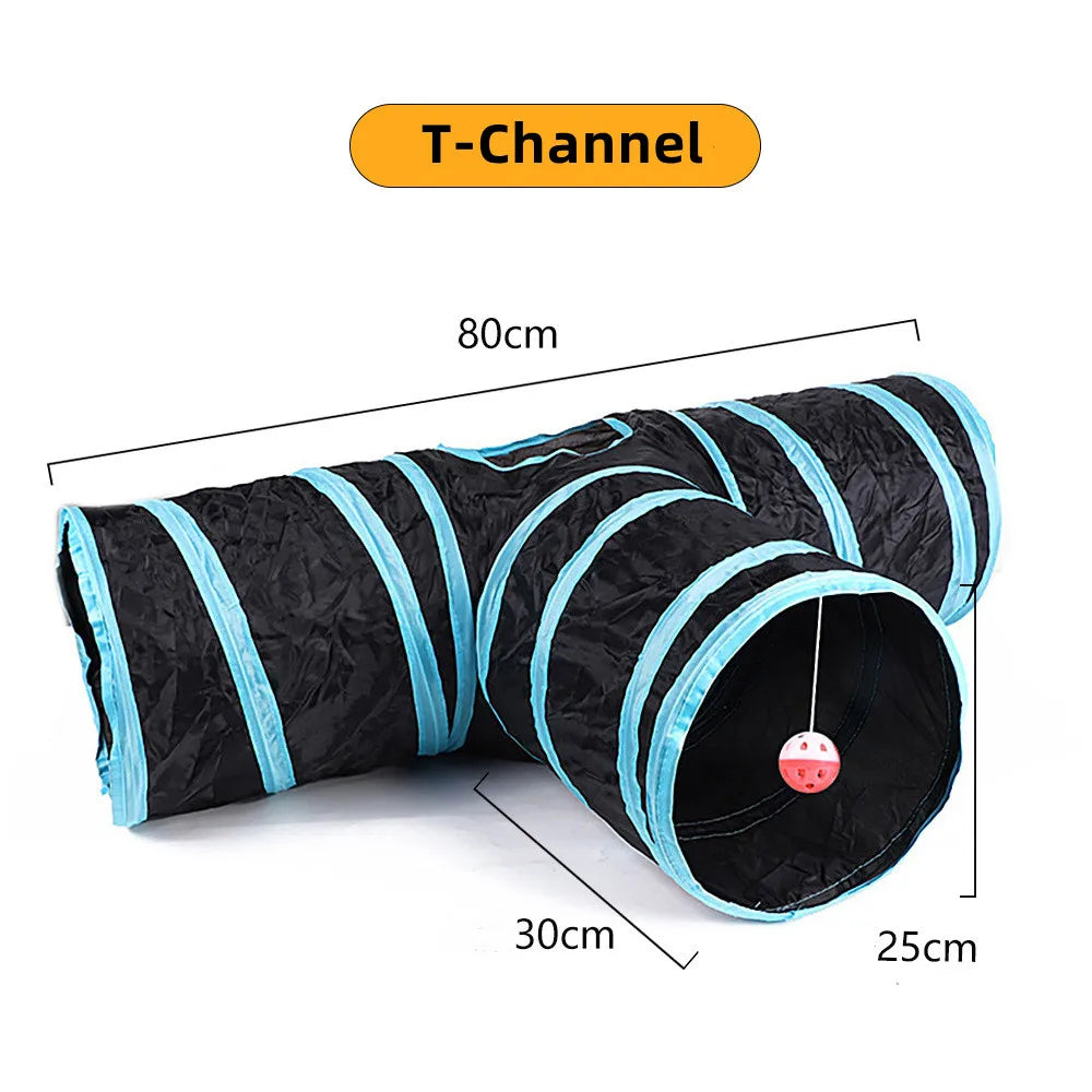 Cat Tunnel Pet Supplies Cat S T Pass Play Tunnel Foldable Cat Tunnel Cat Toy Breathable Drill Barrel for Indoor loud paper