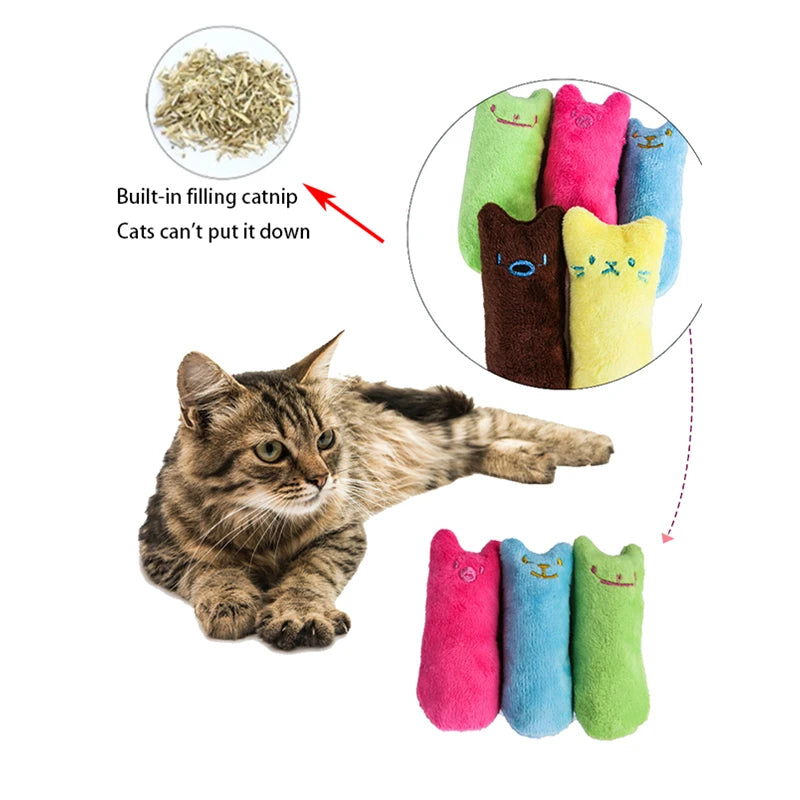 Rustle Sound Catnip Toy Cats Products For Pets Cute Cat Interactive Toy Kitten Teeth Plush Thumb Pillow Pet Accessories