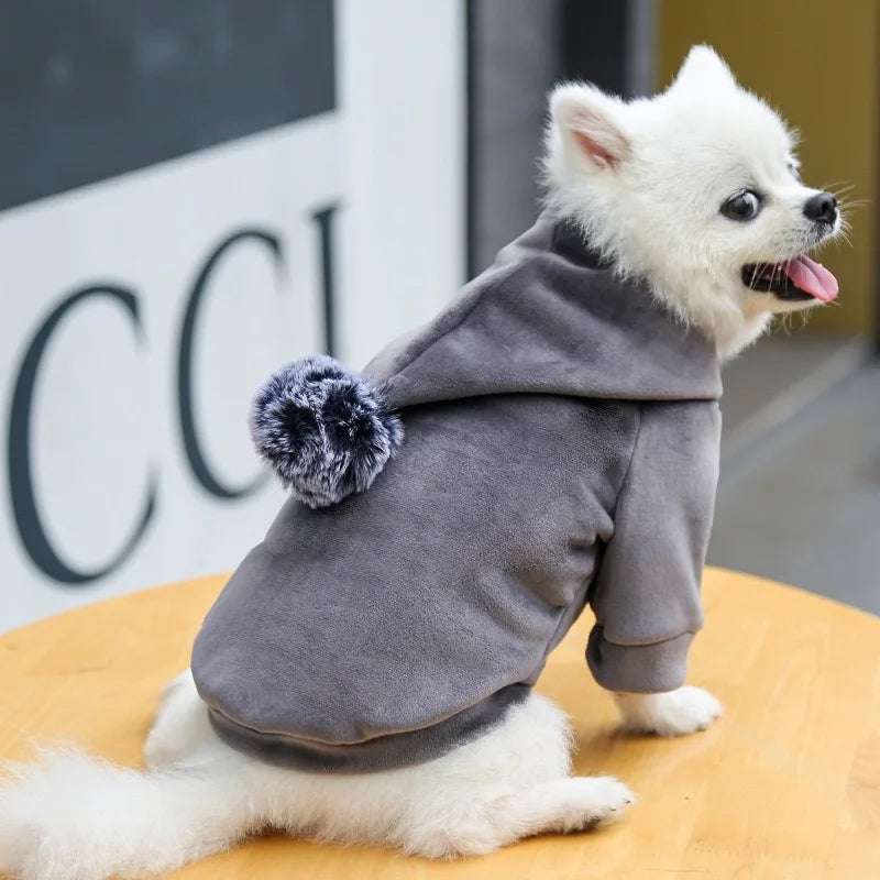 Pet Dog Cat  Clothes Fleece Hooded Hairball Coat Jacket Winter Kitty Small Medium Dogs Cats Cool Pajamas Chihuahua