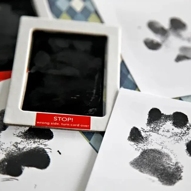 Pet Dog Cat Paw Print Ink Kit Pad Baby Handprint Footprint Safe Non-toxic Mess-free DIY Hand Footprint Easy Clean Pet Souvenir