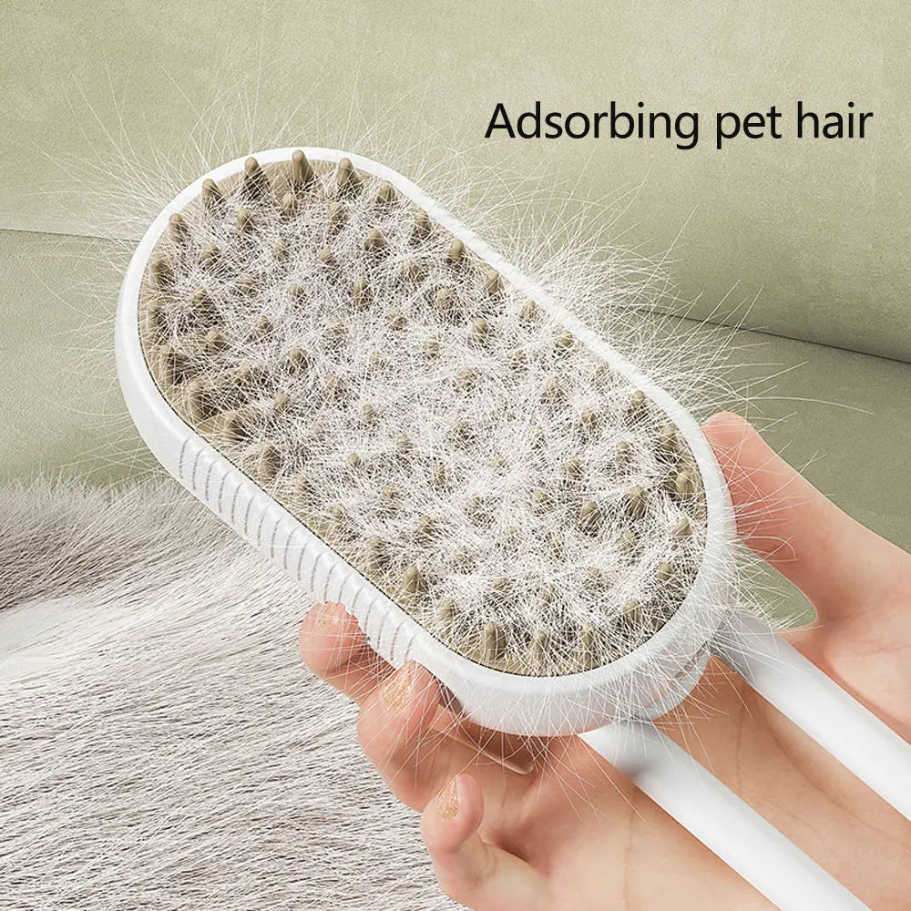 Rechargeable Steam Cat Grooming Brush Steamy To Remove Loose Hair 3 In1 Electric Self Cleaning Spray Dog Brush Massage Pet Combs