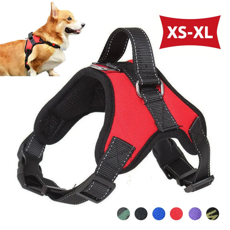 Saddle Dog Harness Reflective Adjustable Pet Harness No Pull Walking Training Small Medium Large Big Dogs Chest Strap Product