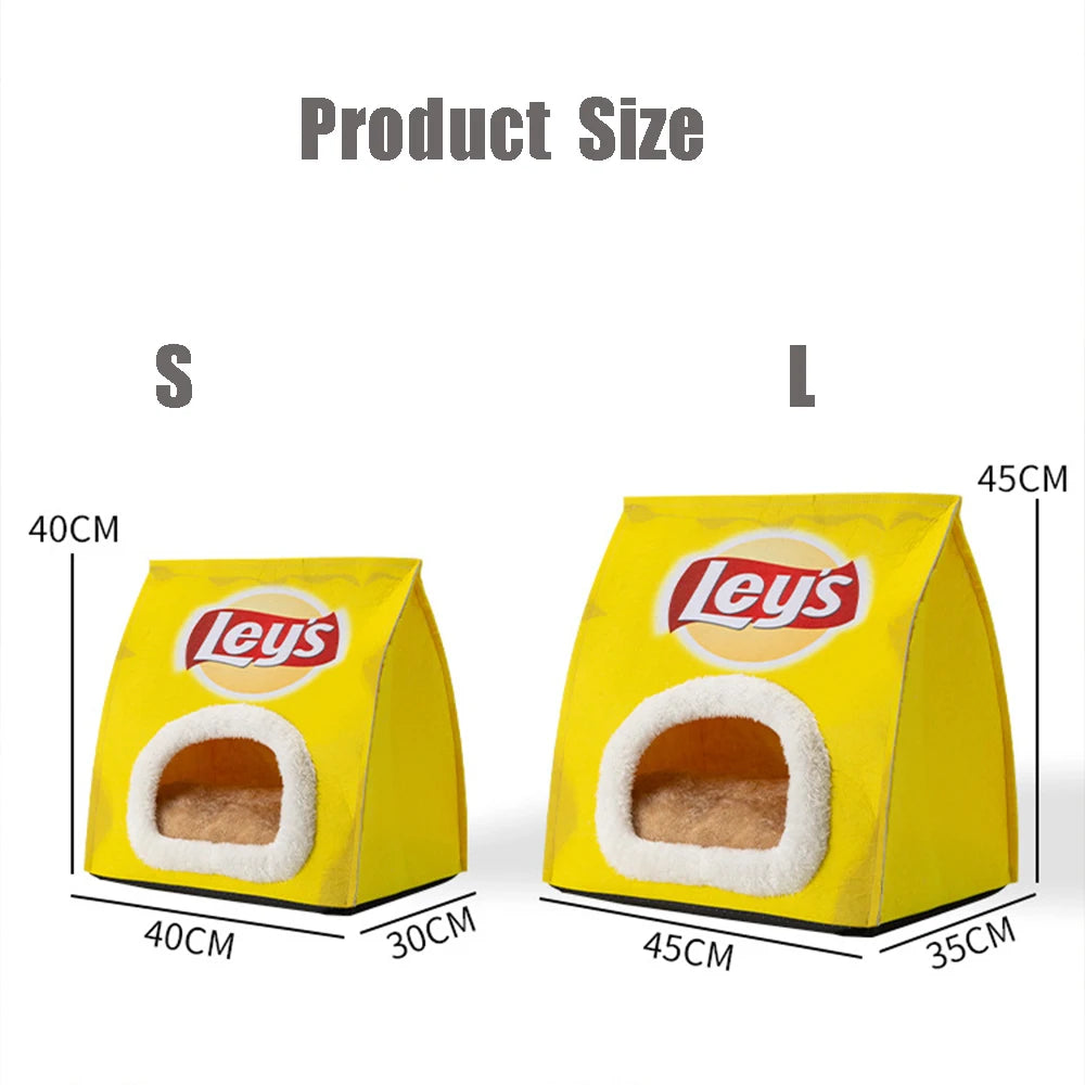 Potato Chip Bag Deep Sleep Cat/Dog Bed Foldable Bed