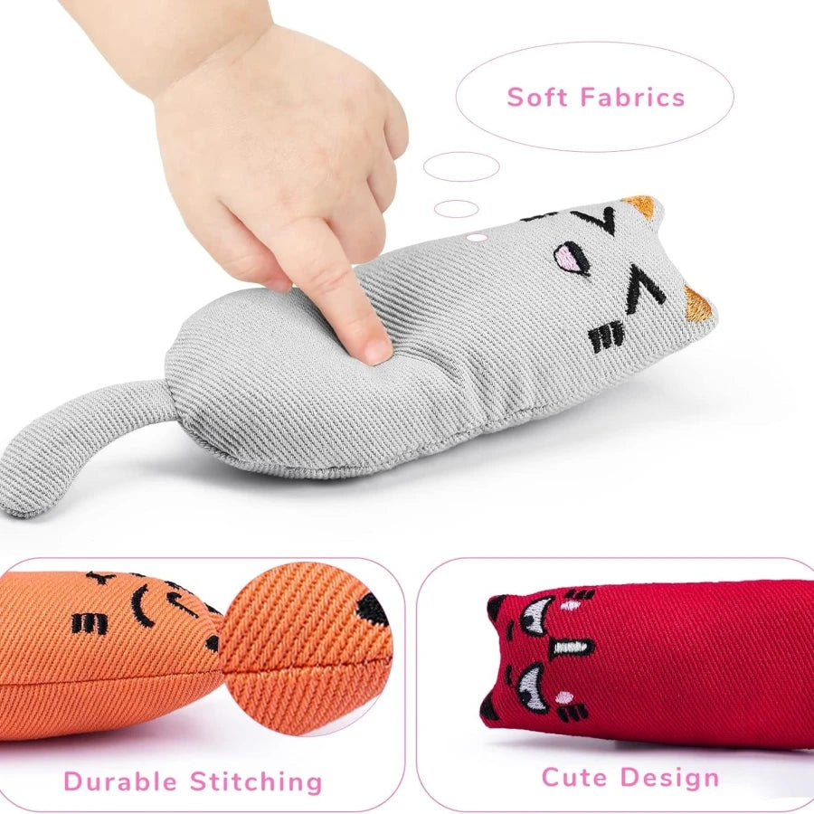 Rustle Sound Catnip Toy Cats Product For Pets Cute Cat Toys For Kitten Teeth Grinding Cat Plush Toy Thumb Pillow Pet Accessories