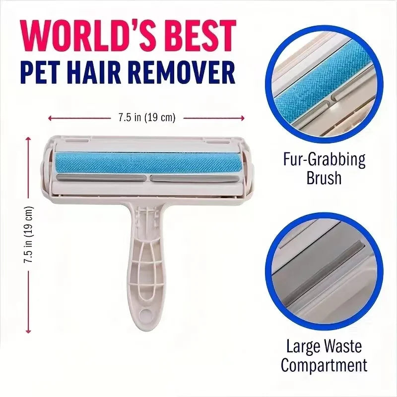 Pet Hair Remover Roller Removing Dog Cat Self Cleaning Lint Pet Hair Remover Pet Hair Remov Cleaning One Hand Operate