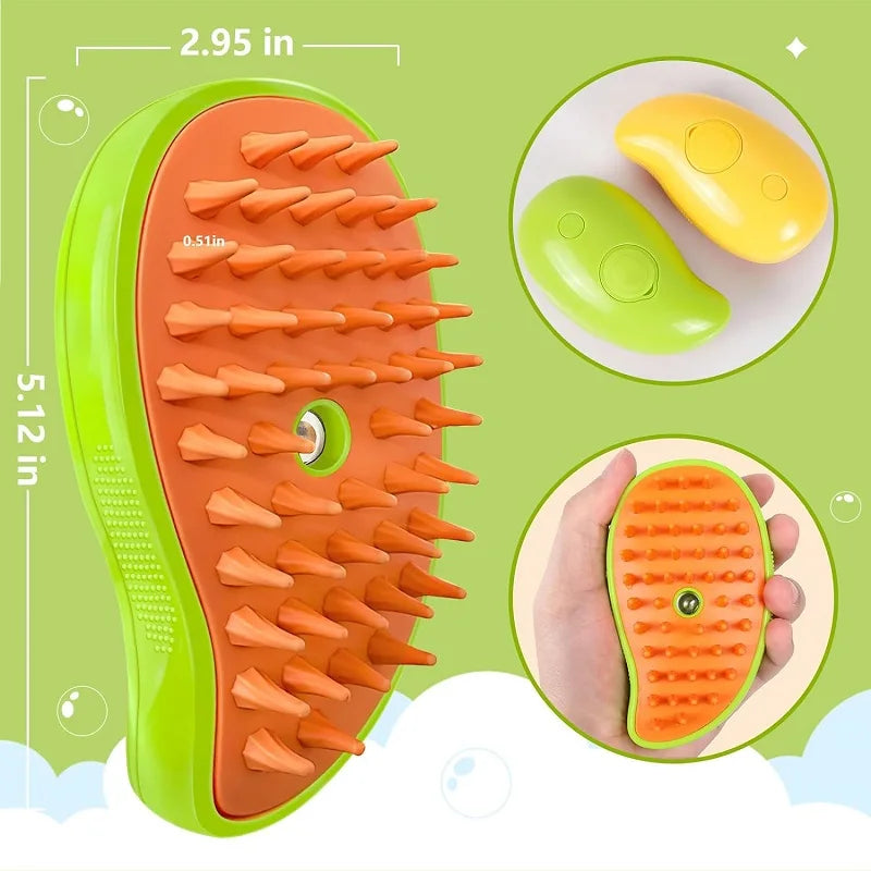 Cat Dog Steam Brush Pet Electric Spray Massage Comb 3 in1 Pet Grooming Brush Self Clean Massage Remove Tangled And Loose Hair