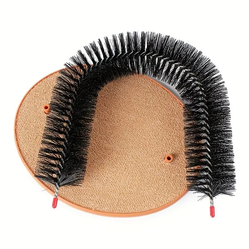 1pc Cat Toy Arch Self Groome Pamper Feline With A Massage Grooming Rubbing With Scratching Pad Toy For Cats Interactive Toys