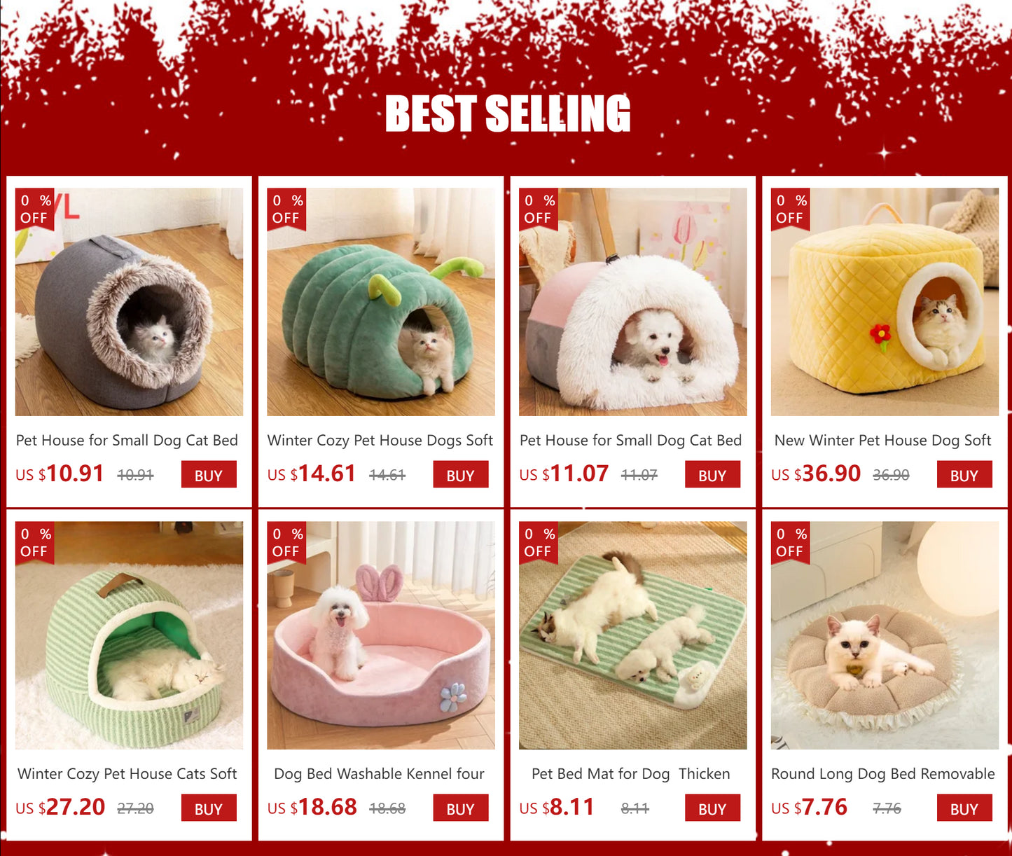Pet House for Small Dog Cat Bed House Portable Enclosed Plush Pet Kitten Nest Winter Warm Soft Pet Cave Kennel Deep Sleep Sofa