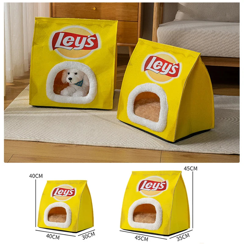 Potato Chip Bag Deep Sleep Cat/Dog Bed Foldable Bed