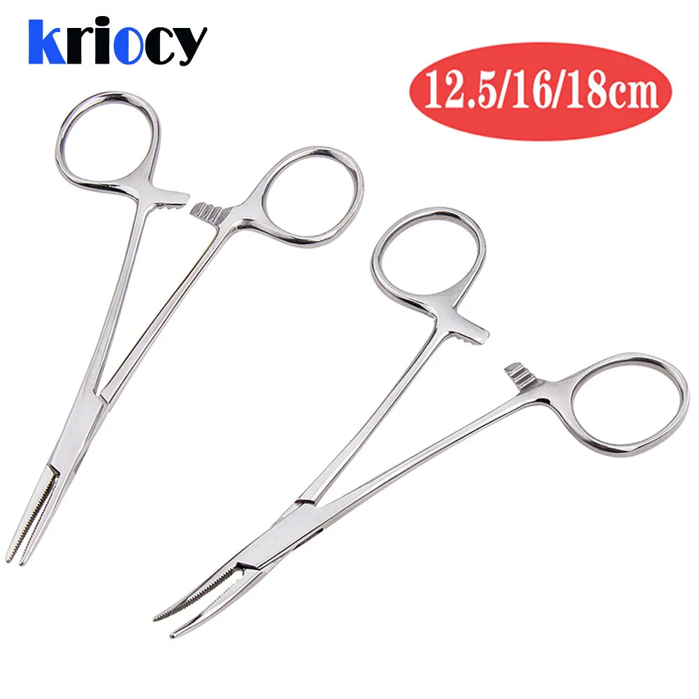 Hand Tool 12.5 16 18cm Hemostatic Forceps Pet Hair Clamp Fishing Locking Pliers Epilation Tools Curved/Straight Tip Cutter Tool