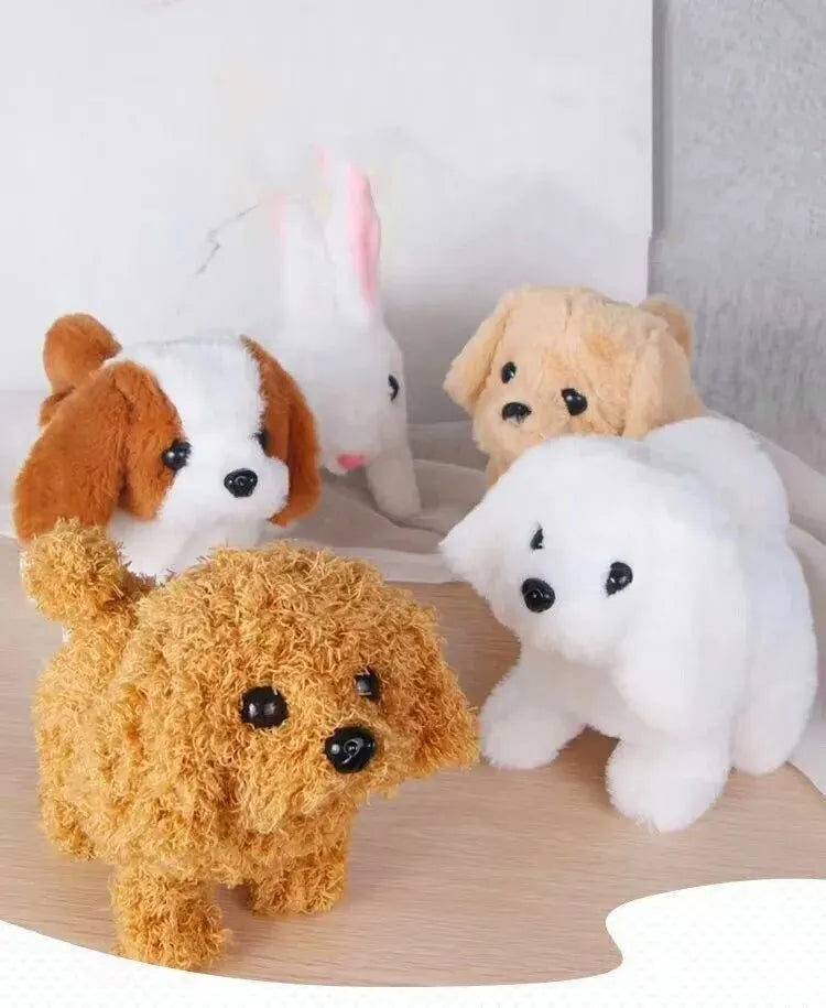 Realistic Plush Simulation Smart Dog Children Toy Can Walking And Call Electric Plush Robot Pet Dog Toddler Christmas Gift